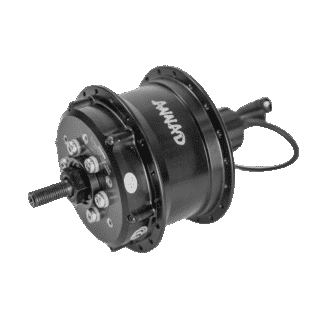 Annad motor met hoog koppel voor fietsachterwielen.