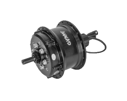 Annad motor met hoog koppel voor fietsachterwielen.